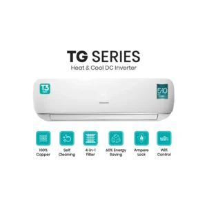 Hisense 1.5 Ton T3 DC Inverter Heat & Cool HC18WRTG75T3 (White)