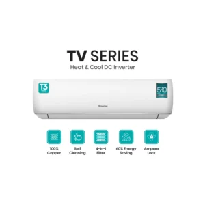 Hisense 1.5 Ton T3 Heat & Cool Split DC Inverter AC HC18SRTV60T3